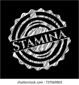 Stamina chalkboard emblem