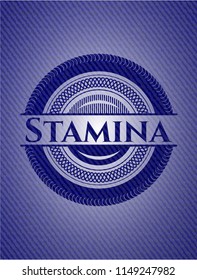 Stamina emblem with jean texture