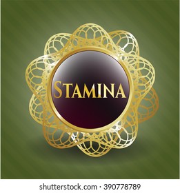 Stamina gold badge or emblem