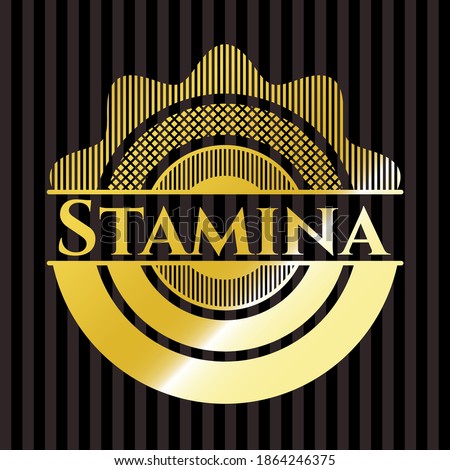 Stamina gold badge or emblem. Vector Illustration. Detailed. 