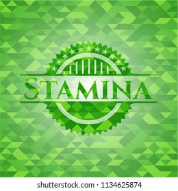 Stamina green mosaic emblem