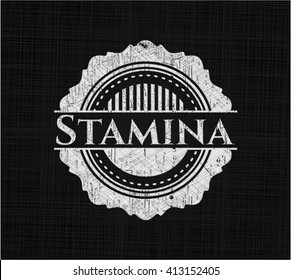 Stamina on chalkboard