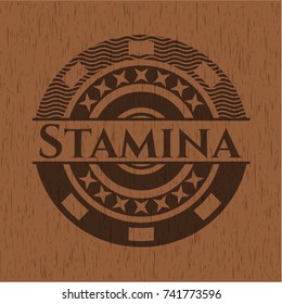 Stamina realistic wooden emblem