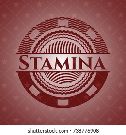 Stamina red emblem. Retro