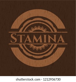 Stamina retro style wood emblem