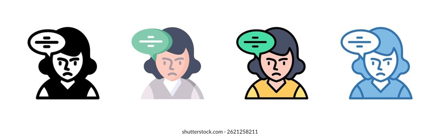 Stammering Icon Element For Design
