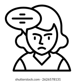 Stammering Icon Element For Design