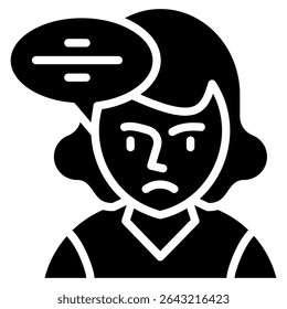 Stammering Icon Element For Design