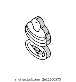 stamp for accept allowance isometric icon vector. stamp for accept allowance sign. isolated symbol illustration