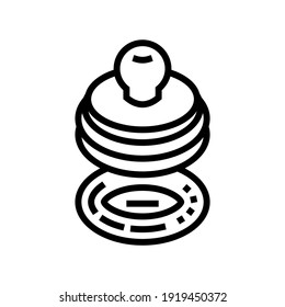 marca para aceptar el vector de icono de línea de asignación. marca para aceptar el signo de asignación. símbolo de contorno aislado ilustración negra