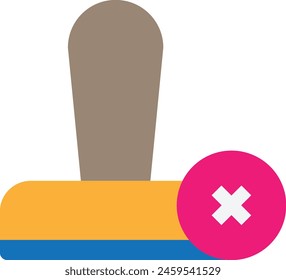 Stempel Akzeptieren Zurückweisen Symbol Vektorgrafik Flache Abbildung