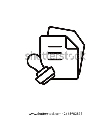 stamp approval icon collection .design style with background