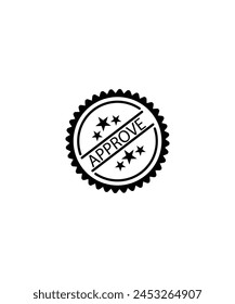icono de sello aprobar, icono de Vector mejor plano.