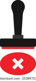 Stempel genehmigt Siegel Symbol Vektor flache Illustration