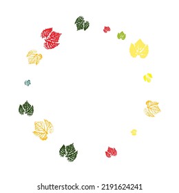 Stamp of asymmetric maple leaf, isolated on white background. Objects isolated on white. Hi detailed texture of forest leaves original creative illustration. 