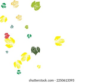 Stamp of asymmetric maple leaf, isolated on white background. Objects isolated on white. seamless pattern, colorful background. Hi detailed texture of forest leaves