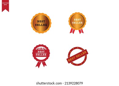 Stamp best seller icon flat style