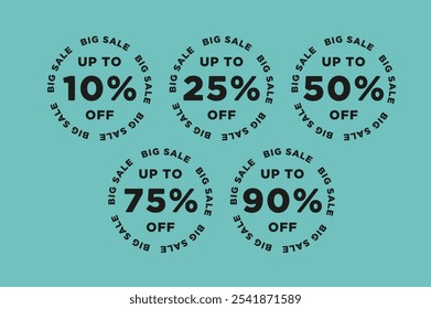 Stamp with big sale up to 10, 25, 50, 75, 90 off.