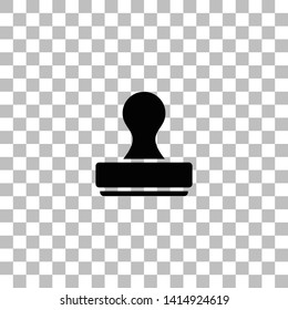 Stamp. Black flat icon on a transparent background. Pictogram for your project