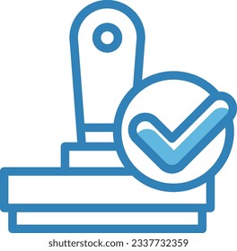 Stempel-blaues Symbol - Einzelsymbol, Vektorgrafik