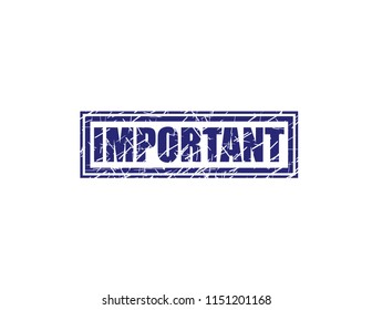 Stamp blue important