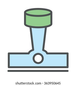 Stamp Bold Icon Illustration