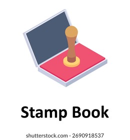 Stamp Book Vector icon which can easily modify or edit
