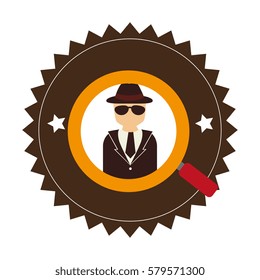 stamp border with acker icon and label