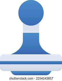 Stamp business management icon with blue duotone style. Label, product, badge, quality, seal, clean, certificate. Vector illustration