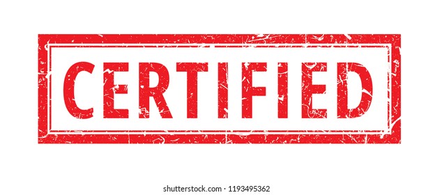 stamp certified red color