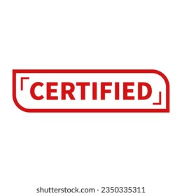 Stamp Certified In Red Line Rectangle Shape
