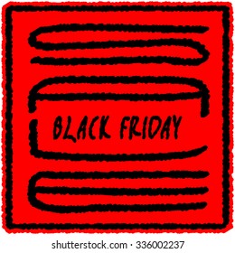 Stamp in chinese seal style with words black friday sale on the red background isolated on the transparent fond. Vector illustration  eps 10