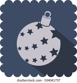 Stamp christmas ornaments vector Illustration.