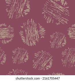 stamp circle thread seamless pattern on violet burgundy background