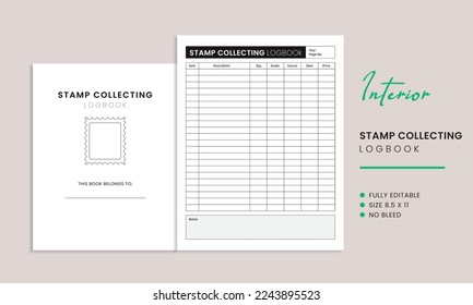 Stamp collecting logbook kdp interior template