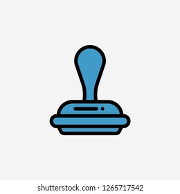 Stamp concept line icon. Simple element illustration. Stamp concept outline symbol design. Can be used for web and mobile UI/UX . Modern vector style.modern vector style.
