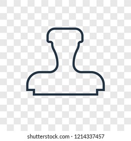 Stamp concept vector linear icon isolated on transparent background, Stamp concept transparency concept in outline style