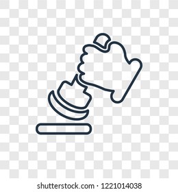 Stamp concept vector linear icon isolated on transparent background, Stamp concept transparency concept in outline style