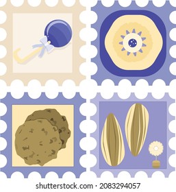 Stamp cookie cute illustration design