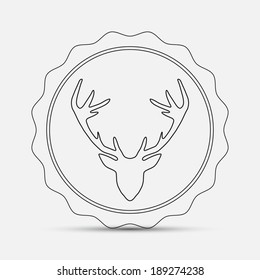 Stamp with deer head