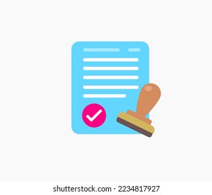 Stamp document approve Flat Icon