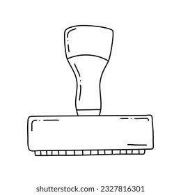 símbolo de doodle sellado dibujo de mano vectorial. Concepto de equipamiento y material escolar