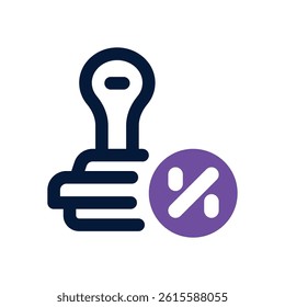 stamp dual tone icon. Sleek and modern vector icon for websites, mobile apps, marketing materials, and corporate design. Fully scalable and ready to use.