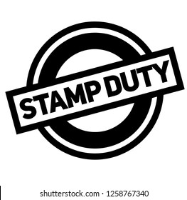stamp duty black stamp, sticker, label, on white background