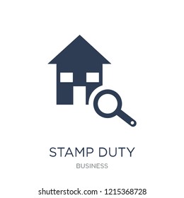 Stamp duty (housing) icon. Trendy flat vector Stamp duty (housing) icon on white background from business collection, vector illustration can be use for web and mobile, eps10