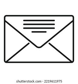 Stamp envelope icon outline vector. Paper post. Email open