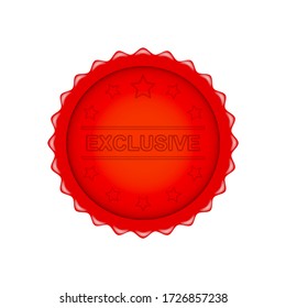 Sello exclusivo en cuero. Ilustración vectorial.