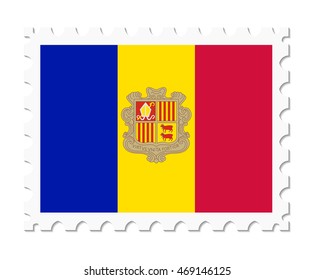 stamp flag andorra