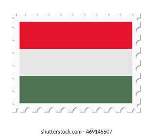 stamp flag hungary