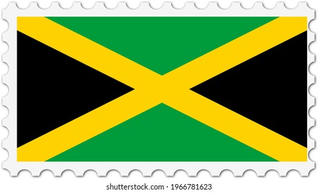 stamp flag of jamaica vector - editable flags and maps svg